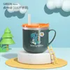 Taza de Agua para Niños para Uso en Casa, Acero Inoxidable 316, Anticaídas, Vaso para Beber con Escala, Popote, Biberón para Bebé