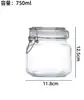 Pote de Vidro com Tampa de Encaixe Selado Pote de Armazenamento de Grau Alimentício Pote de Armazenamento Transparente à Prova de Umidade Pote para Chá Garrafa de Mel Pote para Conservas