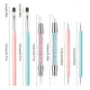 Nuevo Set de Plumas para Manicura Rosa y Azul, Pluma Múltiple de Aspecto Elegante, Pluma de Punto, Pluma de Silicona de Doble Punta, Pluma de Fototerapia, Recomendado para Principiantes