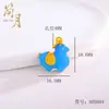 Jianyuesha Color Oro Tang Caballo Dun Dun Collar Colgante Estilo Chino Nuevo Collar de Lujo Ligero Cadena para Clavícula Colgante 2025