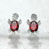 Estilo Caliente Europeo y Americano Juego de Tres Piezas de Piedras de Colores Accesorios de Joyería de Simulación Piedra Colorida Collar de Tortuga Pequeña Anillo Pendientes Mujeres Venta al por Mayor