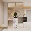 Nueva Mampara de Cristal Estilo Chino para Entrada de Sala de Estar, Celosía Hueca para Sala de Estar y Reja Metálica de Hotel