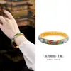 Pulseira de Prata Pura 99,9% com Filigrana Antiga, Design Oco de Lótus e Carpa com Esmalte para Mulheres, Nova Tendência Nacional Estilo Chinês, Presente de Ano Novo