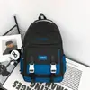 Mochila de Trabalho Estilo Japonês para Mulheres, Versão Coreana, Grande Capacidade para Ensino Fundamental e Médio, Mochila Casal Color-Blocking, Mochila de Viagem