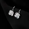 Pendientes de clip para oreja sin perforaciones para mujer, nuevos pendientes de trébol de moda en plata esterlina, pendientes de hada Mori Super hada de hueso de alta calidad