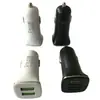 Nuevo cargador de coche cuadrado de doble puerto 5V2.1A Anillo de galvanoplastia Halo Cargador de coche USB Cargador de coche Electrónica para coche