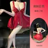 Camisón sexy de talla grande con tirantes, estilo puro deseo, diseño de abertura, fácil de llevar, con efecto push-up y detalles calados, camisón seductor para mujer