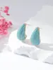 Pendientes de gota de agua de estilo europeo y americano Amazon transfronterizos de lujo ligero para mujer, pendientes de temperamento y sentido de la moda, explosiones metálicas de nicho