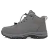Sapatos de caminhada externos acolchoados de algodão genuíno de inverno para homens, quentes e forrados com fleece, adequados para homens de meia-idade, botas de algodão de cano alto para o Nordeste