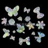 Acrílico Transparente Mariposa de Color Mágico DIY Agujero Recto Carcasa para Teléfono Móvil Accesorios de Joyería con Cuentas Juguete Hoja Horquilla Colgante