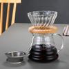 Juego de cafetera de vidrio para compartir al por mayor de fábrica, taza con filtro, cafetera para compartir para lavar a mano, cafetera tipo nube moka, se puede imprimir logo