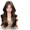 Perucas Yi Duo Femininas Prontas para Usar Ondas Grandes Repartição no Meio Cabelo Longo Cacheado Moda Diária Fofa Cobertura Completa da Cabeça