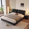 Cama minimalista italiana orelha de elefante, tecido chenille, design moderno e simples, adequada para um quarto principal, cama grande com armazenamento, cama de casal para casais