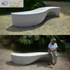 Banqueta Artística de Cimento GRC com Formato Especial Concreto Aparente Assento de Terrazzo Design Inovador Banqueta para Paisagismo de Jardim