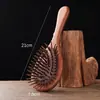 Peine de Cojín de Aire de Sándalo Peine de Bolsa de Aire Peine para Mujer Cuero Cabelludo Meridiano Hogar Cabello Liso Cabello Rizado Peine para el Cabello Peine con Logo Grabado