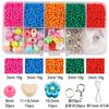 Conjunto Combinação de Miçangas de Vidro para Arroz de 10 Compartimentos Transfronteiriço, Miçangas de Argila Macia, DIY, Pulseira, Grampo de Cabelo, Miçangas, Miçangas para Treinamento de Ambliopia Infantil