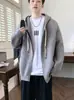 Directo de Fábrica Estilo Otoño/Invierno Adolescente Aprendizaje Cardigan con Capucha Estilo Perezoso 2026 Suéter Tejido Cardigan Ropa de Abrigo Hombre