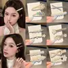 Presilha de cabelo requintada com strass para mulheres, presilha lateral para franja, presilha bico de pato, grampo de cabelo liso, acessório de cabelo