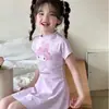 Traje de baño Kuromi para niñas, entrenamiento profesional, nuevo modelo 2026, de manga corta, flotante, de secado rápido para niños mayores