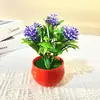 Simples Escandinavo 5 Tomates Cereja Vasos com Fio Mini Bonsai Mesa de Escritório em Casa Flor Artificial de Plástico Plantas em Vasos Mini