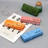 Estojo de Couro para Óculos Novo Estilo Atacado, Design Fresco e Simples, Caixa de Armazenamento Resistente à Pressão Portátil para Óculos de Armação Grande com Logo