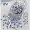Lantejoulas de borboleta prateadas a laser joias para nail art rede vermelha explosões aurora mágica borboleta pequena decorações para nail art acessórios atacado