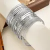 Acessórios Transfronteiriços Wish Supply Pulseira de Coração e Folha Tendência Europeia e Americana Conjunto de 6 Peças Atacado