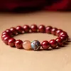 Liu Yuning con Pulsera de Loto Corazón Puro Cinabrio Pulsera de Arena Oro Púrpura Año de Esta Vida Cristal Cinabrio Regalo para Hombres y Mujeres