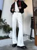 Pantalones de traje de color liso con drapeado y microcampana para hombre, estilo American high street, pantalones casuales versátiles, versión extralarga para hombres altos, pantalones de traje