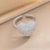 Anillo Exquisito Super Brillante de Circonita para Niñas, Lujo Accesible y Anillo de Apertura Ajustable de Gama Alta, Baño de Oro Real Simple