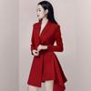 Vestido de Traje Profesional Otoño 2026 Ol Trabajo Formal Rojo Esmoquin para Mujer Vestido de Traje 9051