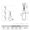 Conector Giratorio Grande para Pesca, Giratorio de Rodamiento Figura de Ocho de Acero Inoxidable 304 para Señuelos Rápidos, Broche Reforzado para Pesca en el Mar