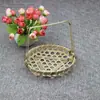 Cesta pequeña de bambú tejida Cesta de flores Cesta hecha a mano de bambú Cesta artesanal de bambú para hotel y catering Cesta para decoración de alimentos