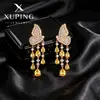 Série de Joias Xuping Brincos de Argola com Pingente de Gota Borboleta e Franja Liga de Cobre Luxo Leve Modernos Luxuosos Brincos Femininos Atacado