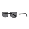 Gafas de Sol Metálicas Sin Marco de Alta Gama Transfronterizas para Mujer, Gafas de Sol de Moda con Protección UV para Tiktok, Estilo Europeo y Americano de Alta Gama