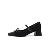 Zapatos versátiles nuevos de otoño e invierno 2026, de corte bajo, con tacón grueso, estilo Mary Jane vintage y delicado para mujer, estilo francés