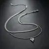 Collar de Corazón Transfronterizo para Hombres, Acero de Titanio, No se Desvanece, Moderno y a la Moda, Cadena para Clavícula Personalizable para Mujeres, Joyería Versátil de Alta Gama