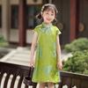 Nuevo Vestido Infantil Estilo Chino 2026 Verano Atuendo Único de Presentación, Hermoso y Elegante Cheongsam Mejorado de Alta Gama Estilo Chanel
