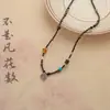 Nuevo Collar Colgante Retro de Estilo Étnico Chino para Mujer Diseño Nicho de Alta Gama Cadena Clavícula con Cuentas Accesorios Cadena para Suéter