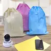 Bolsa de embalaje para zapatos de tela no tejida, bolsa para zapatos, bolsa de embalaje para ropa, cordón, cordón, bolsa de almacenamiento, logotipo impreso en punto