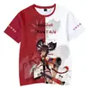 2024 Nuevo Fabricantes Transfronterizo Camiseta 3D Casual para Hombre Manga Corta Camiseta Estampada 3D Original God