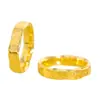 Anel Puzuo Dourado Cor Forte Fixação 24K Dourado Brilhante Galvanoplastia a Vácuo Mobius Hello Kitty Desenho Animado Anel Fofo para Dedo Indicador