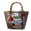 2026 Bolso Tejido Hecho a Mano de Gama Alta Nuevo, Bolso Cesta Imitación Ratán, Bolso de Mano para Mujer Dachshund Commuter