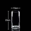 Vaso de Flores Acrílico, Balde Dourado para Arranjo de Flores Salgueiro Cheiroso, Tubo de Flores Transparente Cilíndrico para Floricultura, Tubo de Flores Espessado e Resistente a Estilhaços