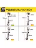 Juego completo de accesorios para trituradora de plástico: tornillos de argolla para trituradora y trituradora, tornillos de argolla de acero inoxidable endurecido
