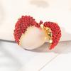 Broche de Lichi Maduro Concubina Pintura Sonriente Fruta de Aceite Lindo Broche de Lichi Corsage Femenino de Gama Alta Pin para Traje Suéter