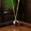 Otoño e Invierno Nuevo Collar de Perlas Moradas Shijia de Estilo Francés Vintage para Mujer Diseño Nicho Cadena de Cuentas Estilo Ins Cadena para Clavícula