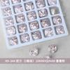 K9 unhas fundo afiado diamante rosa rosa amor torto coração diamante gordura quadrado octogonal strass unhas jóias 2 Pack