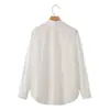 Camisa Blanca de Popelina Elegante para Mujer Estilo Europeo y Americano Transfronterizo 2026 Nueva Moda con Cuello de Solapa 8050583 8050758