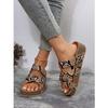 Sandalias informales de gran tamaño para mujer, estilo transfronterizo, estilo europeo y americano, nuevas sandalias cruzadas de suela gruesa y plana para comercio exterior, 2023